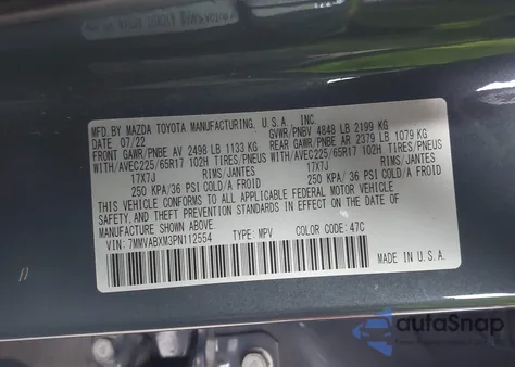 2023 Mazda Cx-50 2.5 S from USA, damaged, VIN 7MMVABXM3PN112554